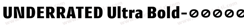 UNDERRATED Ultra Bold字体转换
